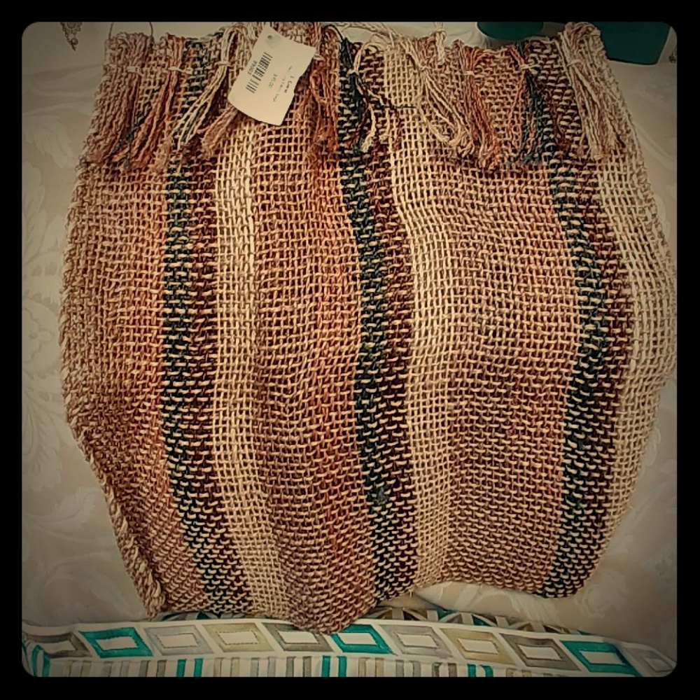J. CREW BURLAP BAG